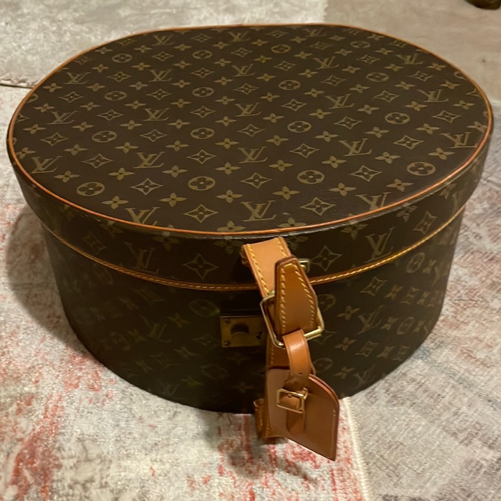 Louis Vuitton hat box.